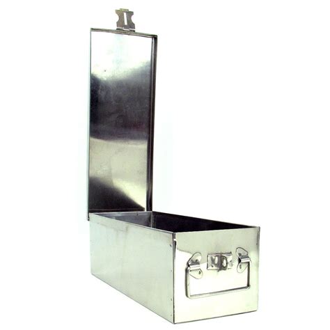 metal security storage box|metal box with padlock hole.